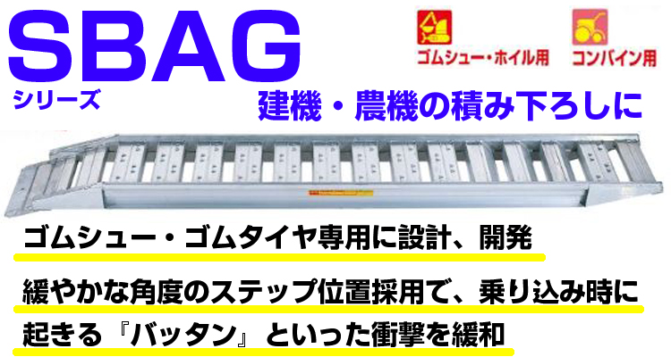 昭和 アルミブリッジ SBAG-全長300-40-3.0 - 農機具のアグリズ！