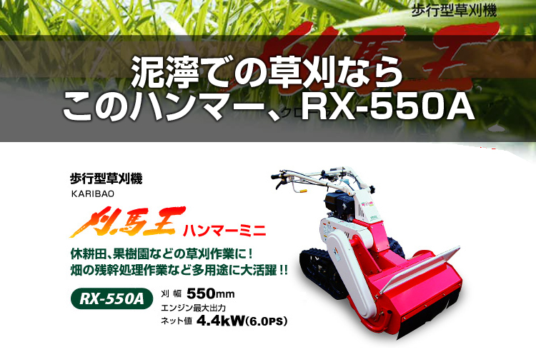 湿地作業にはこのハンマー、RX-550A。アグリズお勧め草刈機～モア偏～④ | アグリズスタッフブログ