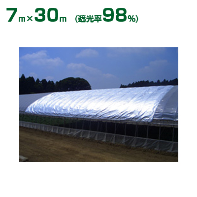 ダイオ化成 遮光ネット シルバー ダイオ農涼シート 4号（遮光率98%）7m 