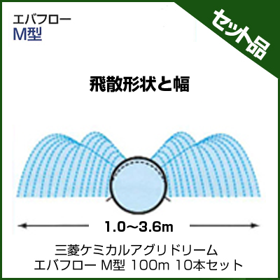 三菱ケミカルアグリドリーム エバフロー M型 100m 10本セット 潅水チューブ 灌水チューブ 潅水資材 アグリズ