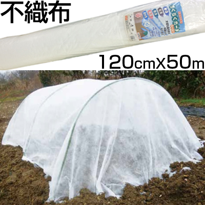 個人宅配送OK シンセイ 農業用 不織布 120cm X 50m ロール 1.2m 防霜 防鳥 防虫 保温 農業資材 園芸 トンネル べたがけ  印字なし 梱包 包装 ラッピング